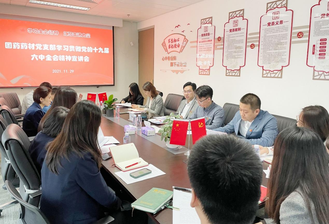 学习全会精神,汇聚奋进力量—国药药材党支部学习贯彻十九届六中全会会议精神 学习全会精神,汇聚奋进力量—国药药材党支部学习贯彻十九届六中全会会议精神